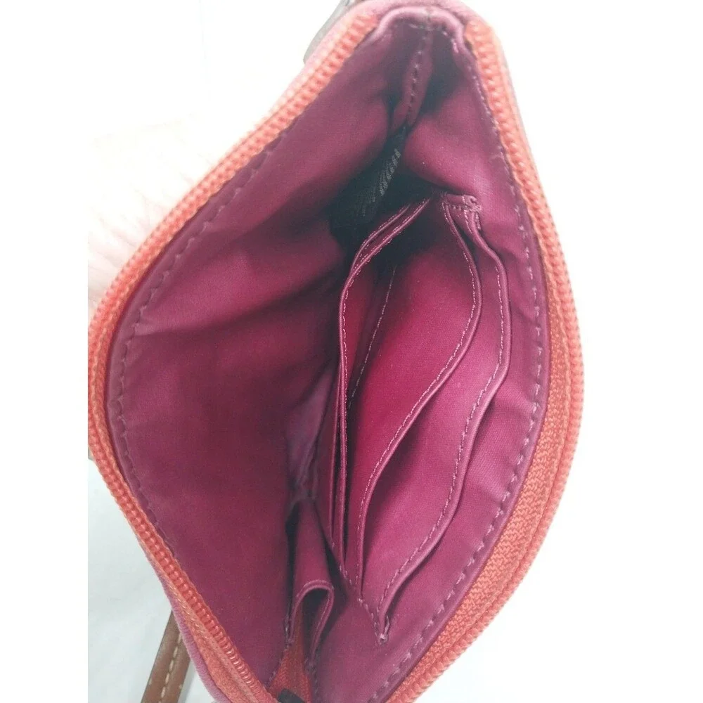 Fossil Clutch Purses for Women Orange Patterned 6.5